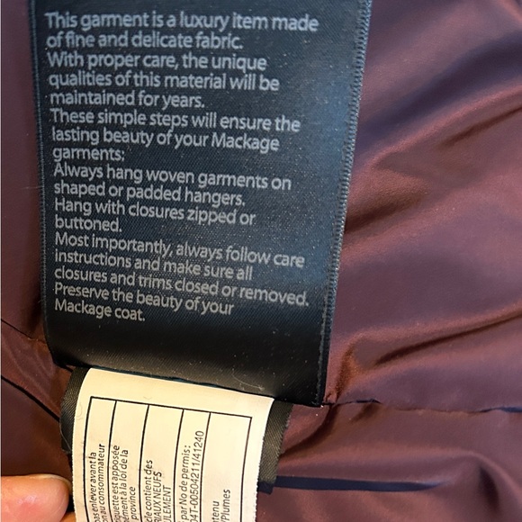 Mackage Down Burgundy Coat with Coyote Fur (Size X-small) - Picture 9 of 15